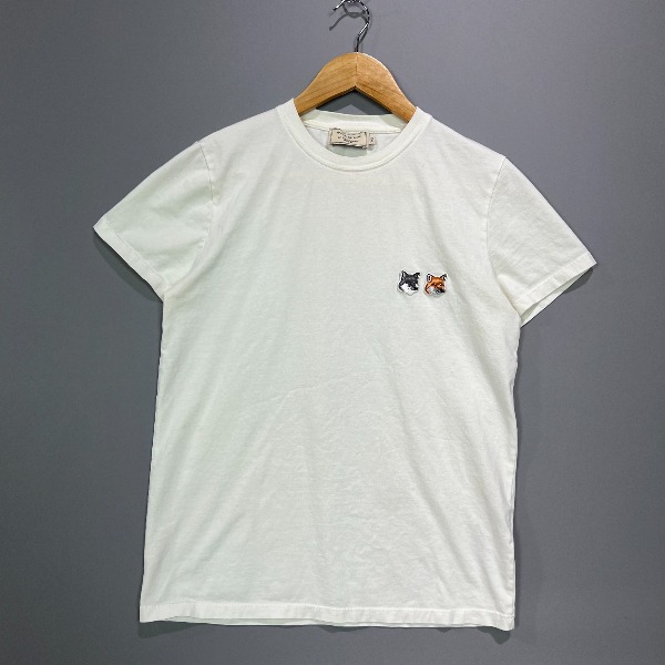 [우먼스] [XXS] 메종키츠네 더블폭스 반팔 티셔츠 0363