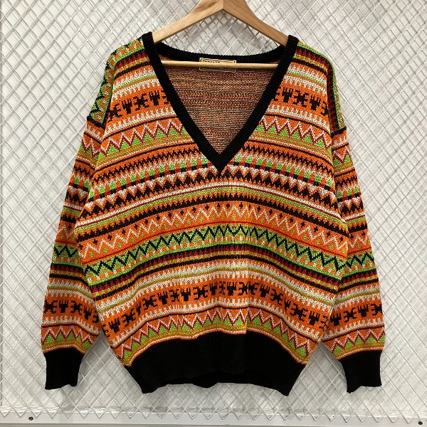 [우먼스] [FREE] JAPAN VINTAGE 브이넥 니트 스웨터 5016