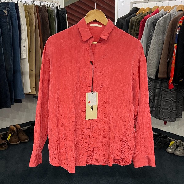 [미사용] [우먼스] [FREE] THROW by SLY 나일론 셔츠 핑크 8325 여자셔츠