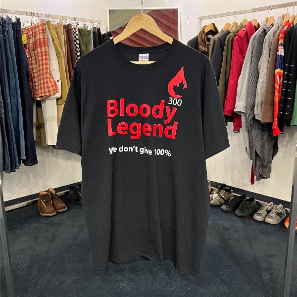[XL] 빈티지 반팔티셔츠 Bloody Legend 블랙 8470 남자반팔티 빈티지티셔츠